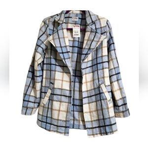 CI SONO Plaid Blazer Jacket. Blue/white Size small NWT
